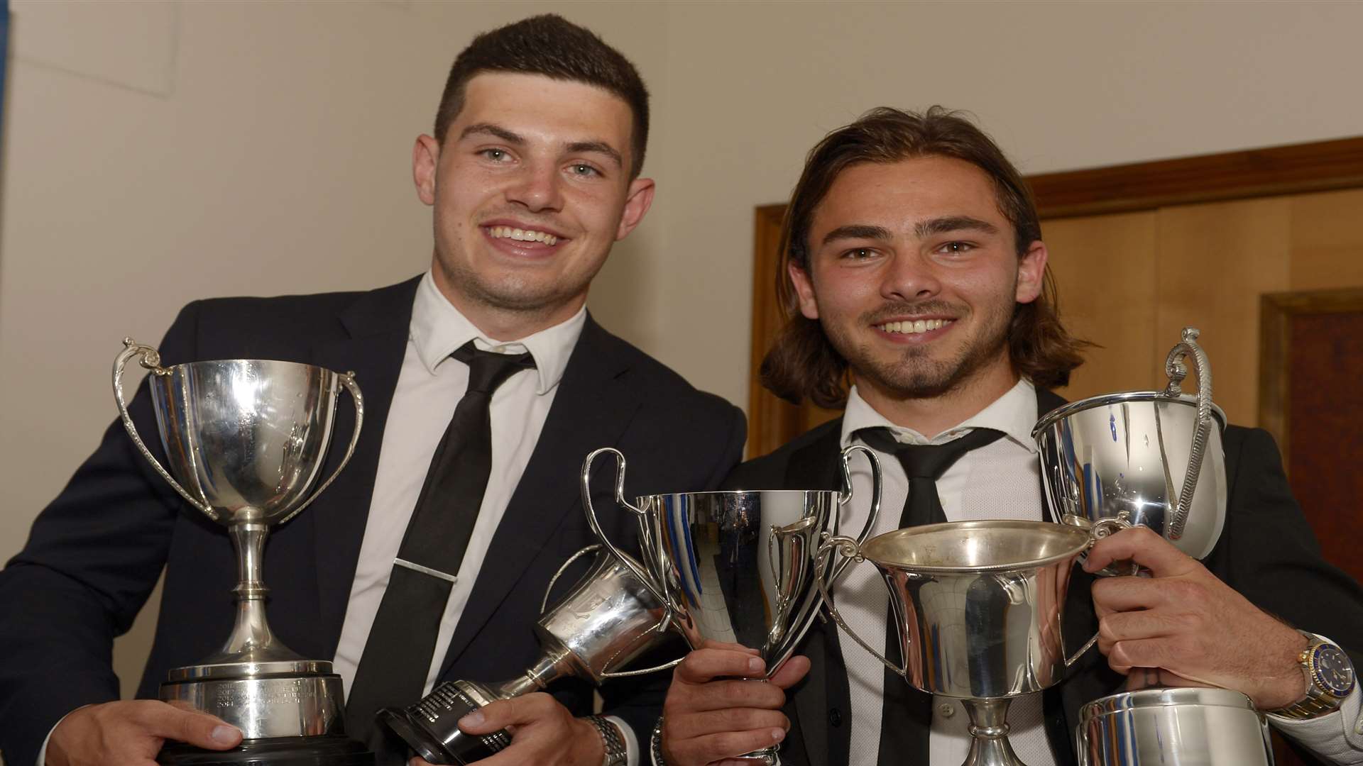 Young player-of-the-year winner Bradley Dack, right, has his sights set on the senior award, won this season by John Egan Picture: Barry Goodwin