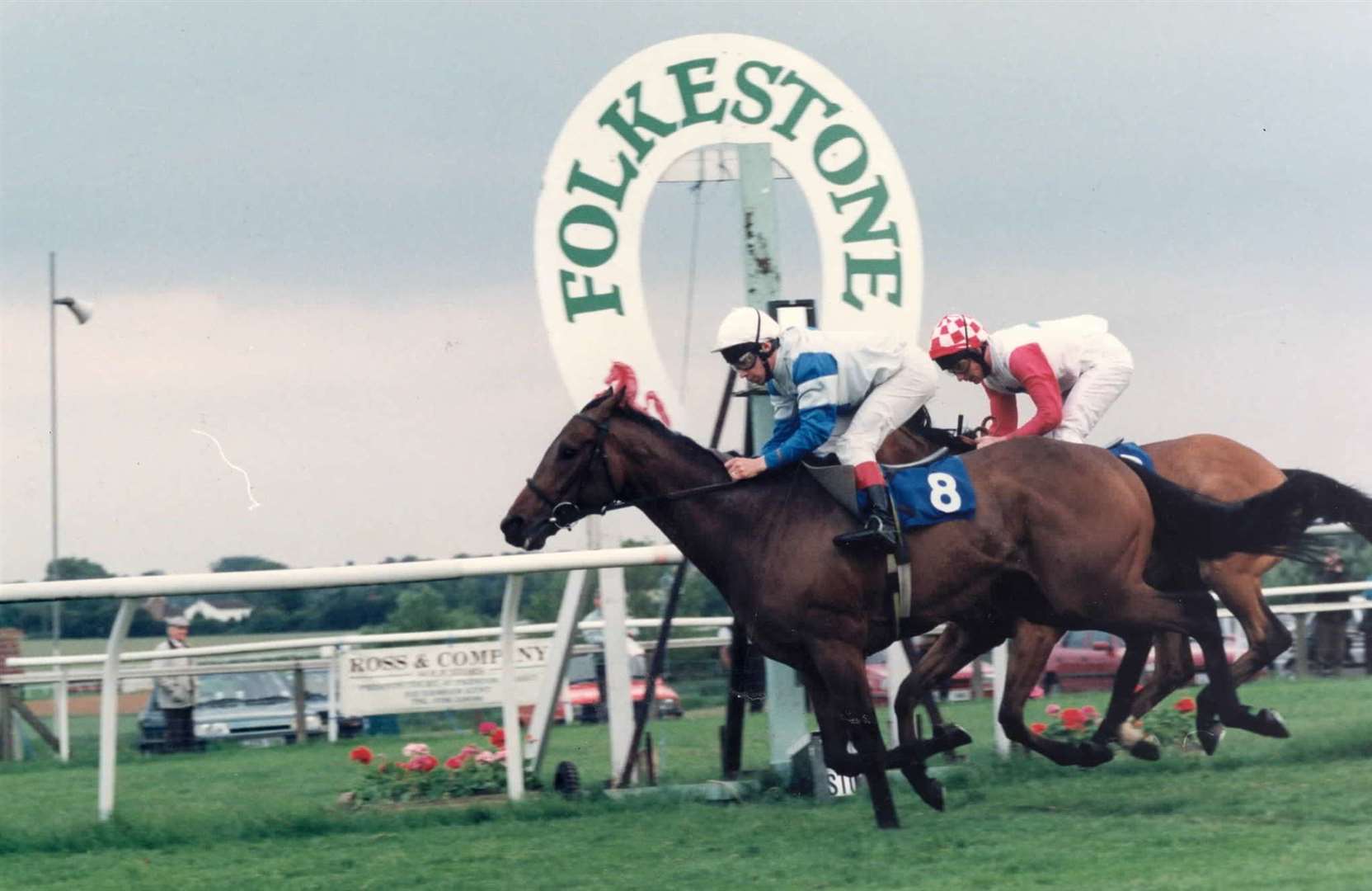 Action at Folkestone Racecourse in 1995