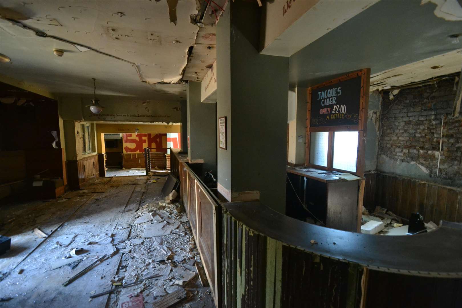 The derelict inside of the Prince Albert. Picture: Steve Salter