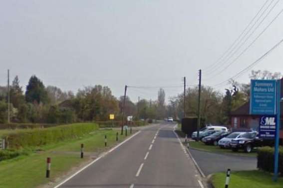 The crash happened on Headcorn Road. Picture: Google Maps