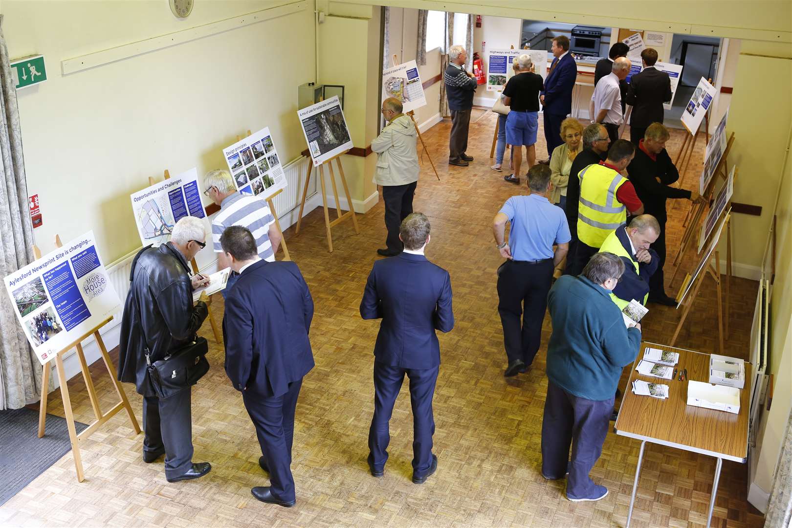 The exhibition, with latest plans for the former Aylesford Newsprint site