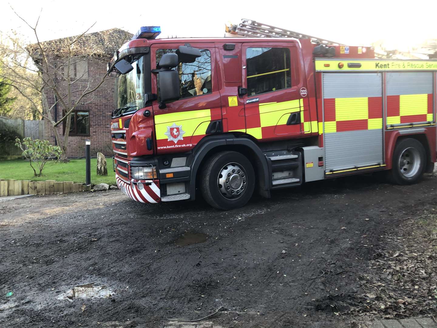 The fire service was at the house the next day