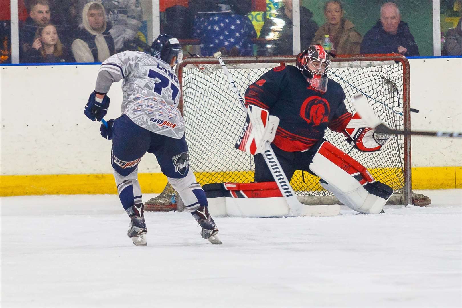Tom Long inches away from taking his second goal of the season for Invicta Dynamos Picture: David Trevallion
