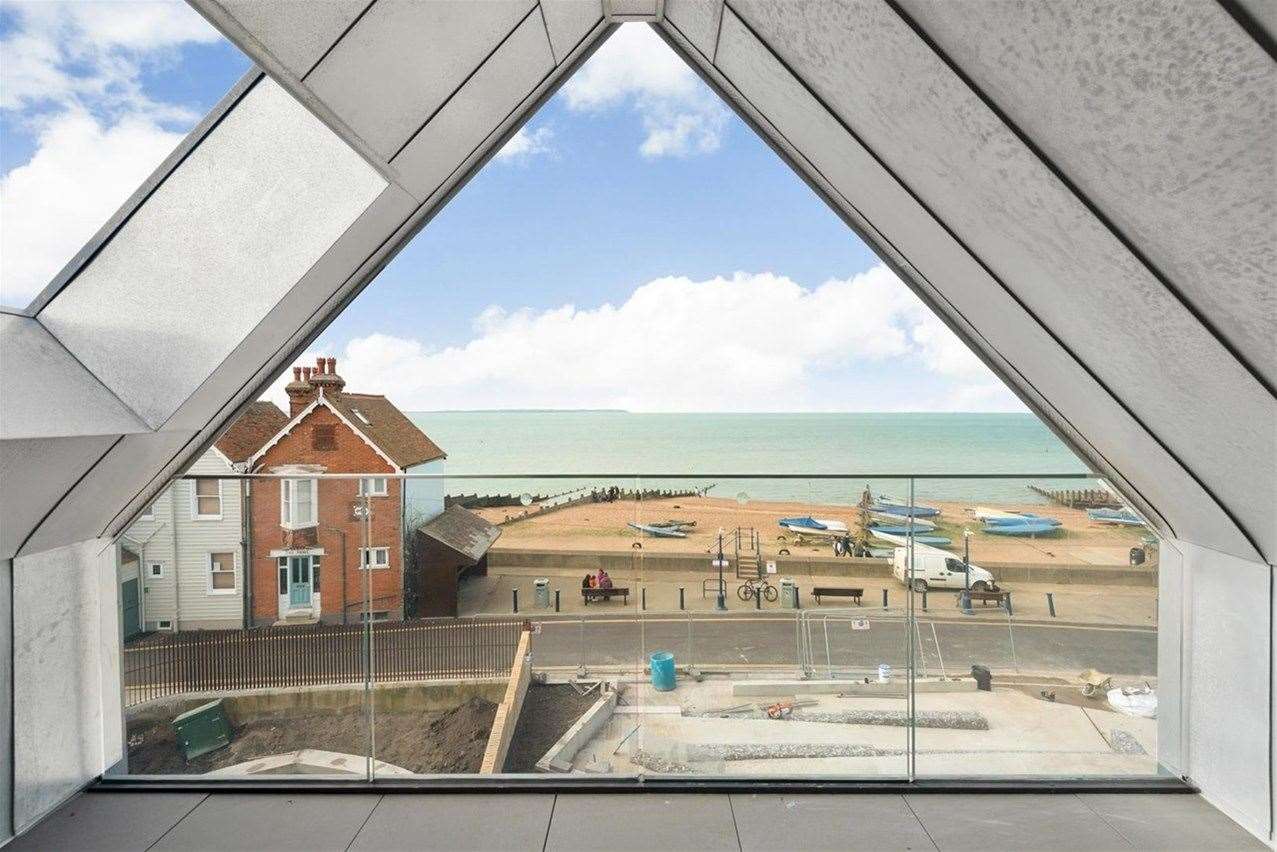 The view of the Whitstable seafront