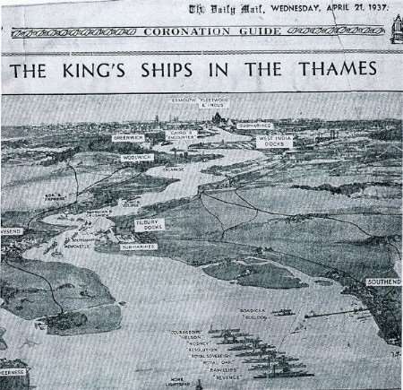 A guide to the King's Ships in the Thames, published in the Daily Mail in 1937