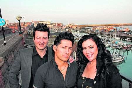 Big Brother's Mario and Lisa, with Marcello, centre