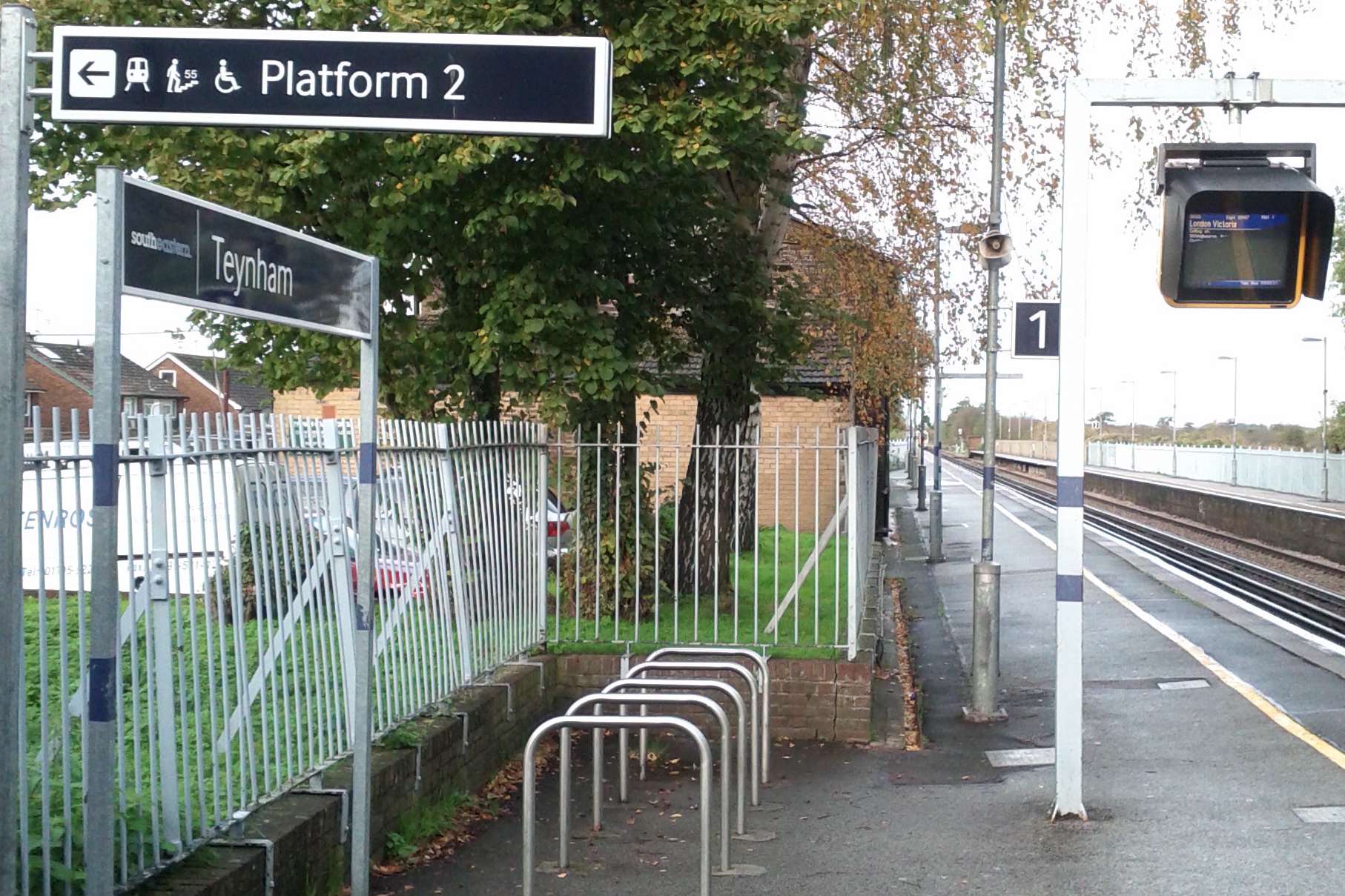 The platform at Teynham station