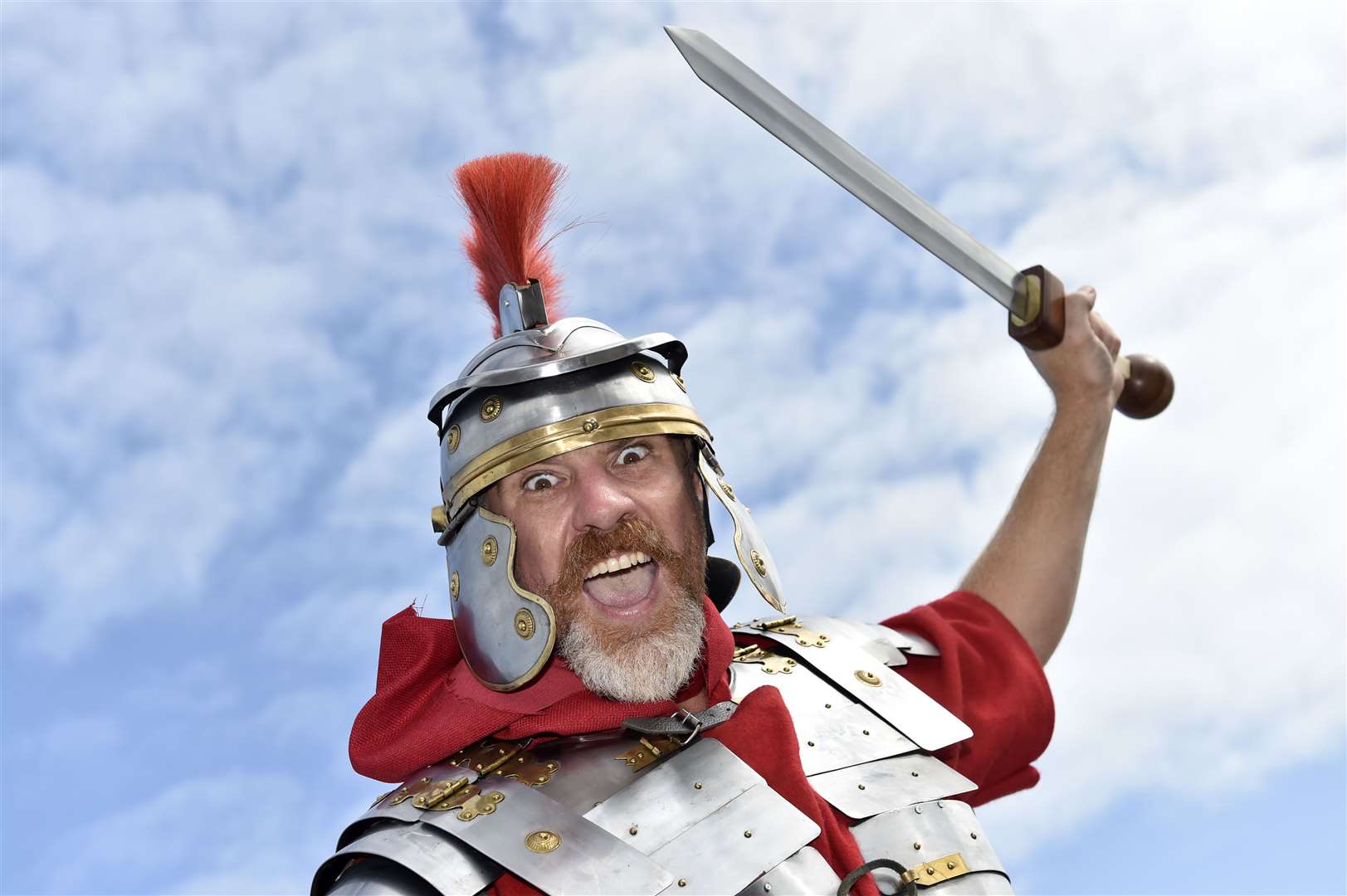 Pete Fishlock as a Roman warrior