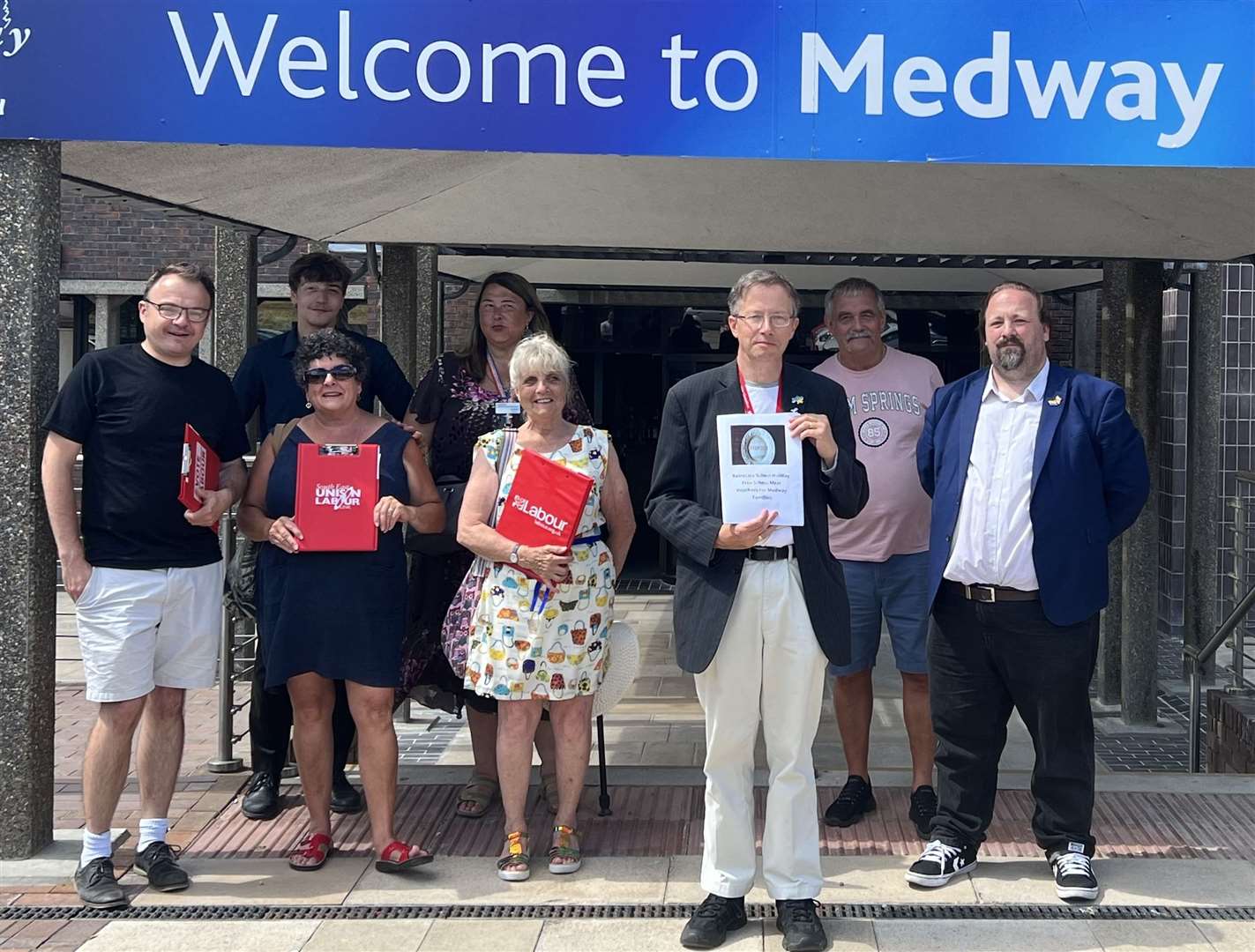 Labour Group members at Medway Council headquarters
