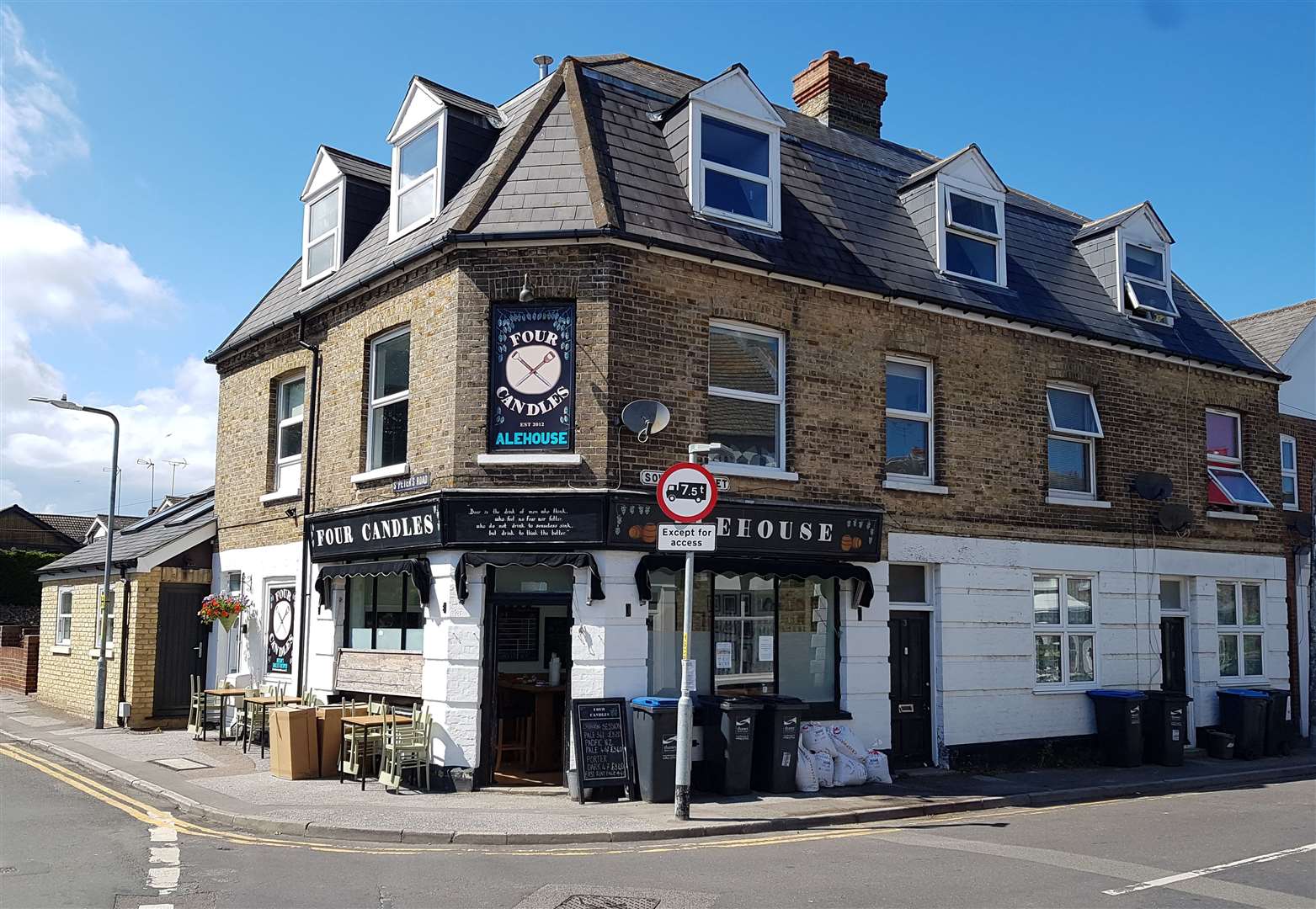 The Four Candles pub is 10 minutes from the town centre but still pulls in the punters