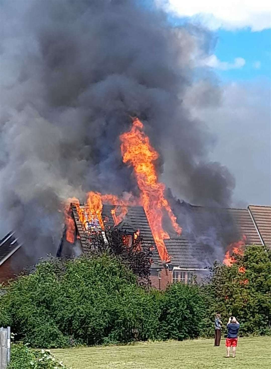 The blaze tore through homes in Jubilee Crescent. Image: Jade Wallis