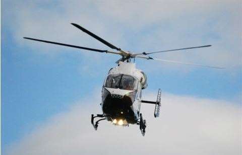 An air ambulance landed in Aylesham last night. Stock image