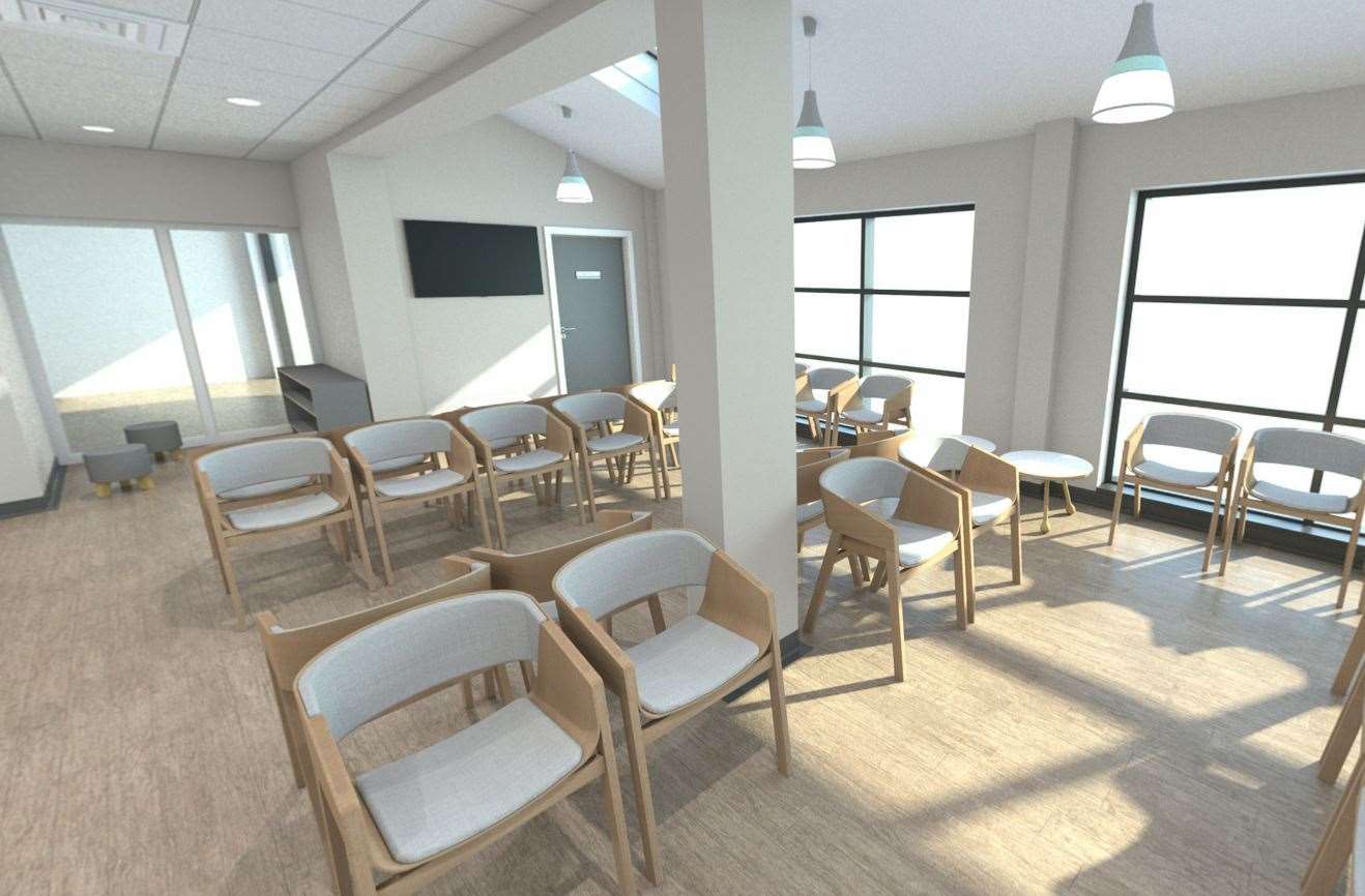 The waiting room will benefit from lots of natural light