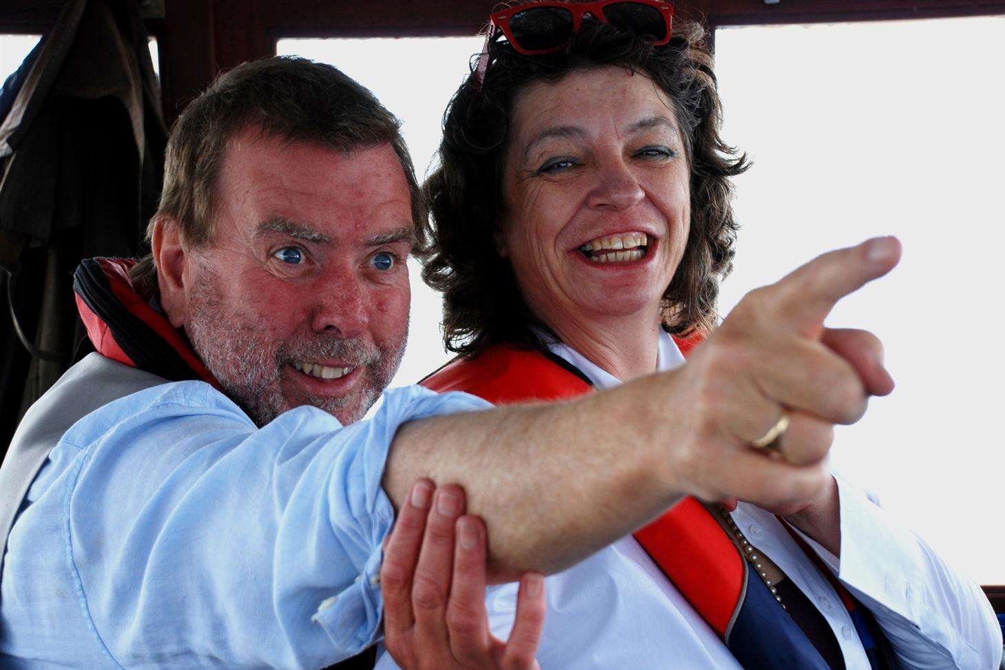 Timothy Spall and his wife Shane, taken just after their dramatic rescue off Queenborough in 2011. Picture: Paul Crompton cromptontv@yahoo.co.uk