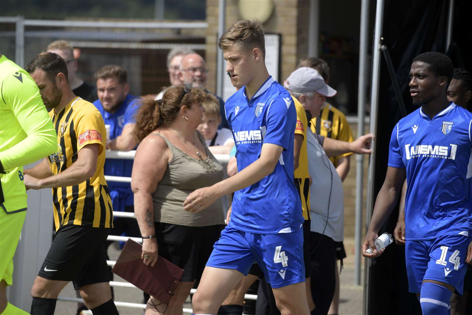 Youth player Sam Gale played in the centre of defence for Gillingham alongside Max Ehmer on Saturday. Picture: Barry Goodwin