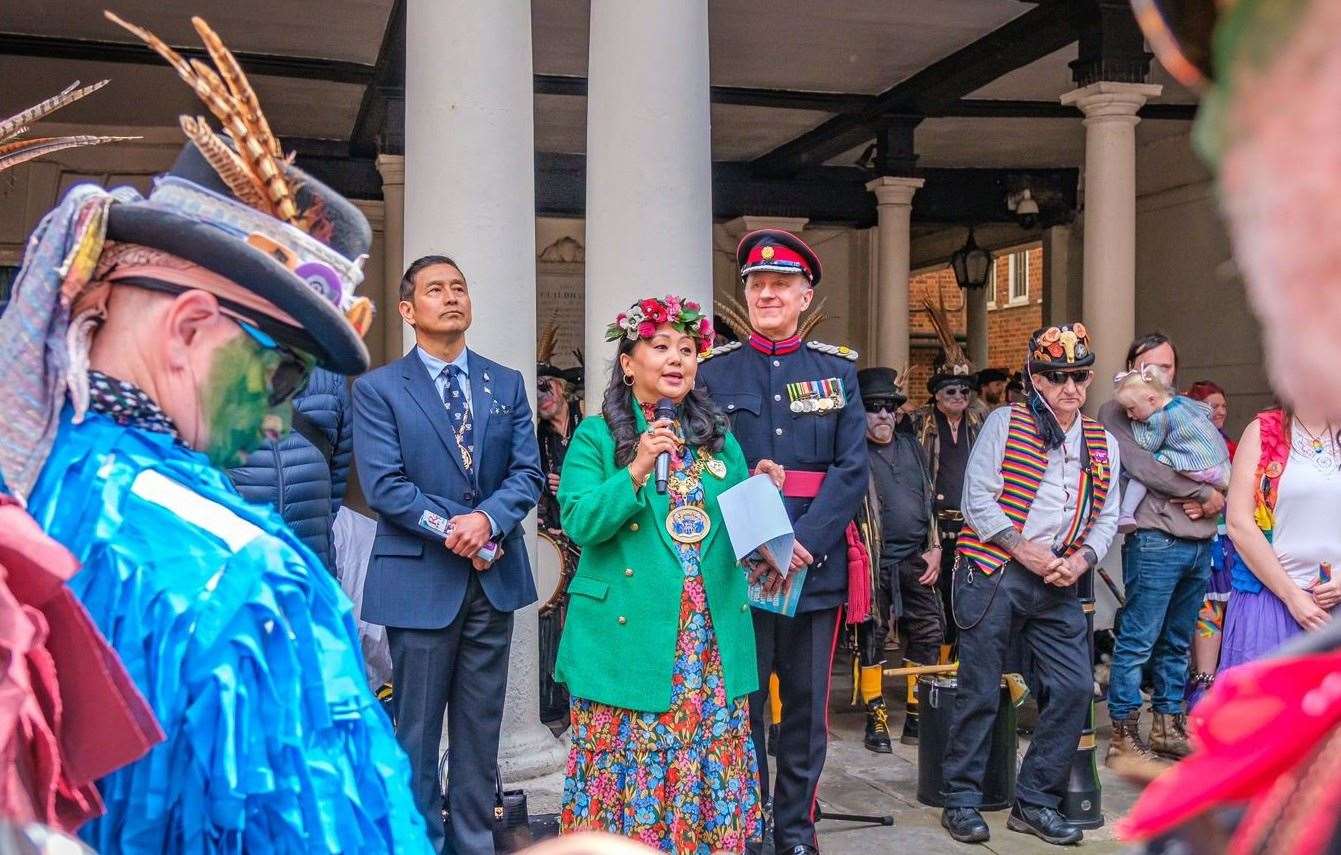 Mayor of Medway Cllr Nina Gurung opening the festivities. Picture: Steve Hartridge