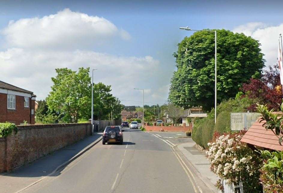 The shell was found in Reculver Road, Beltinge. Picture: Google