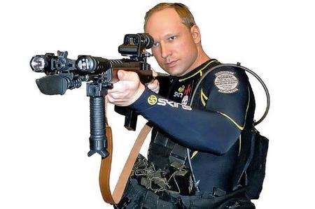 Anders Behring Breivik posted photos of himself on the internet wearing the wetsuit he wore when he carried out the attacks.