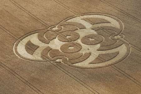 The crop circle appeared overnight in a field near Maidstone. Picture: RICHARD EATON