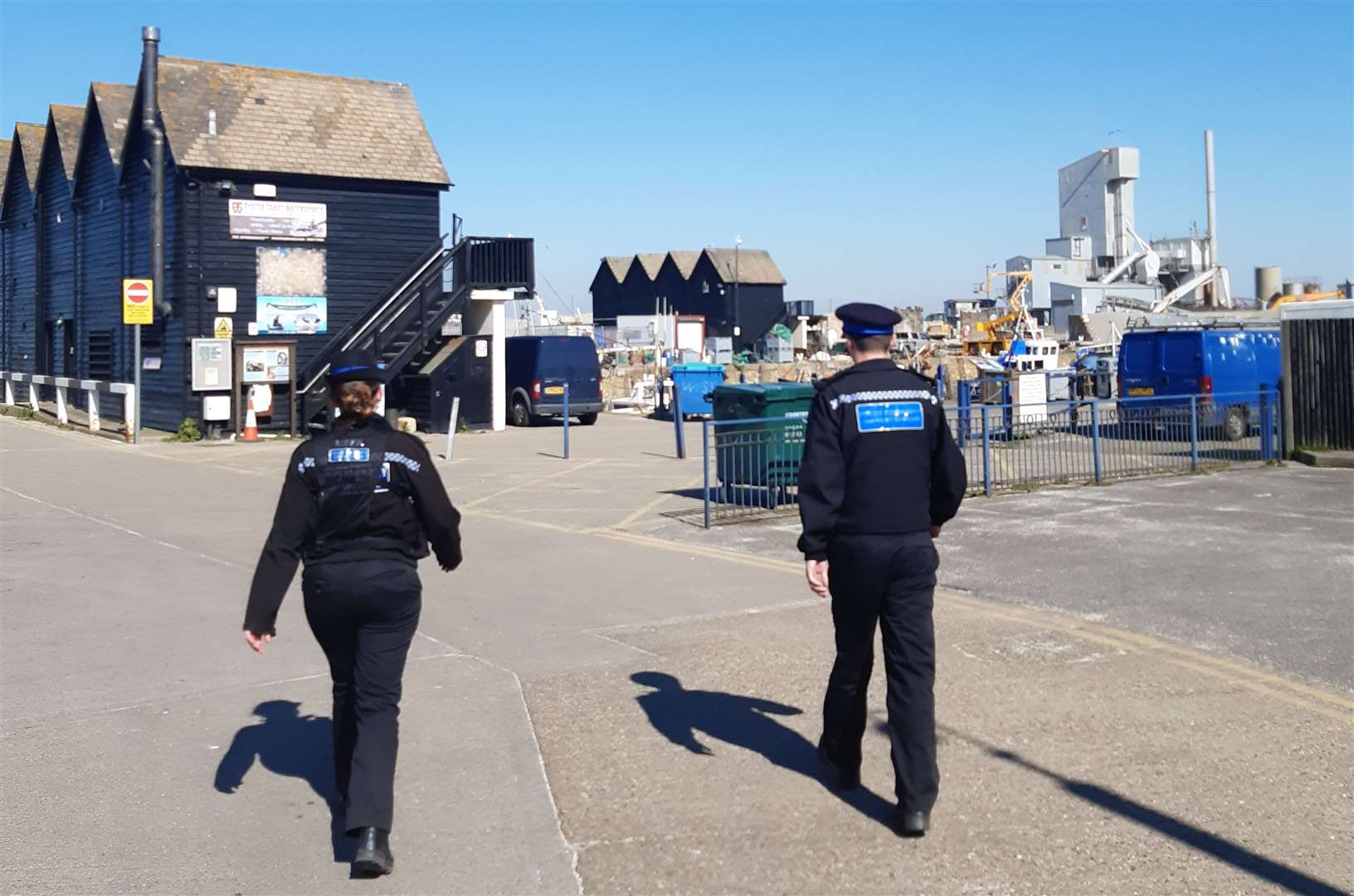 Police out on patrol in Whitstable during lockdown