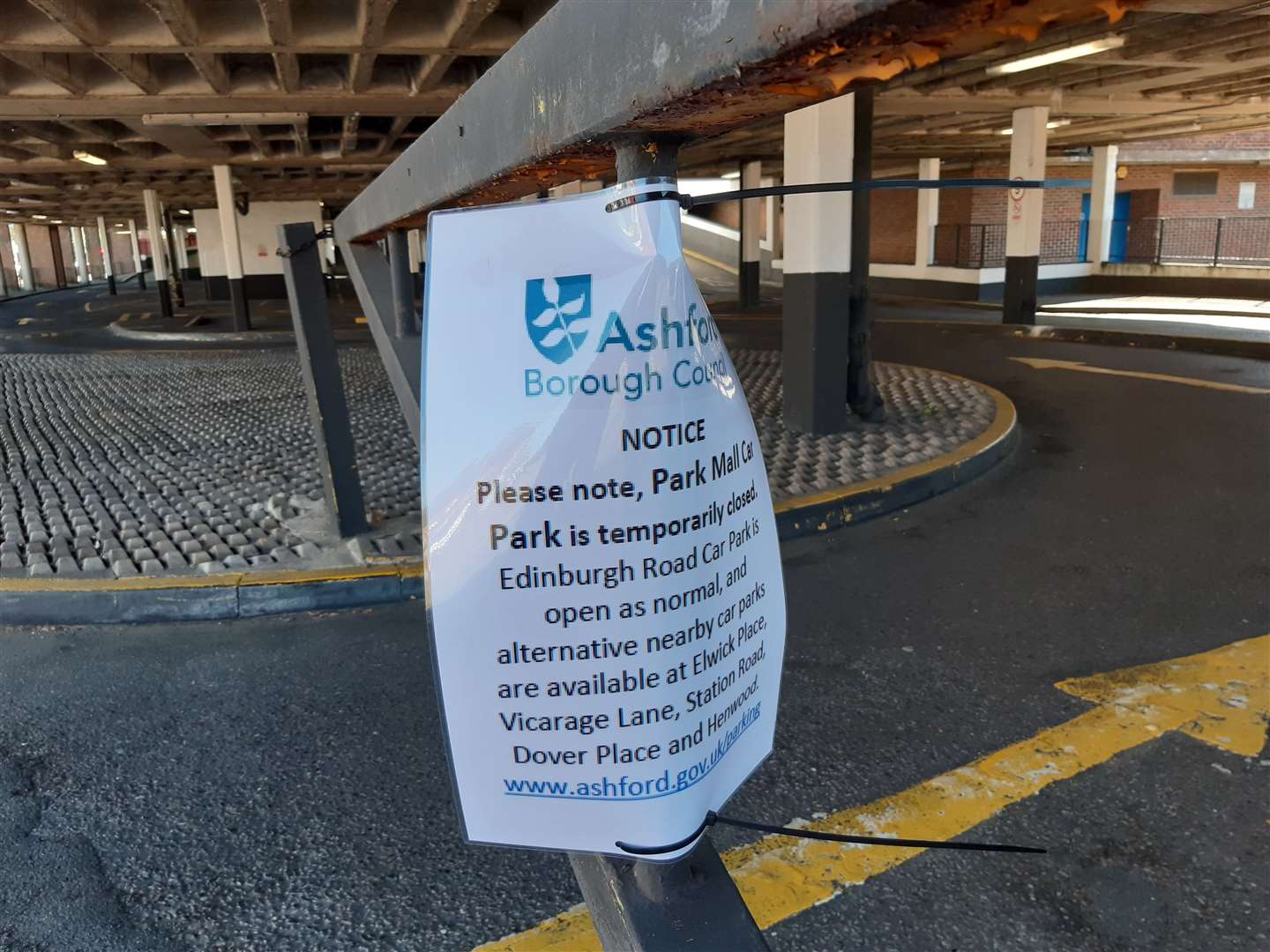 Signs have been put up saying that the car park is 'temporarily' closed