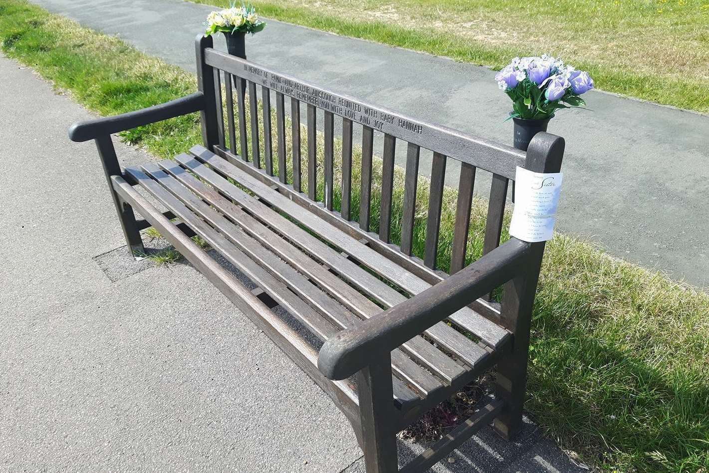 Dover District Council was going to stop families leaving flowers on benches like this one