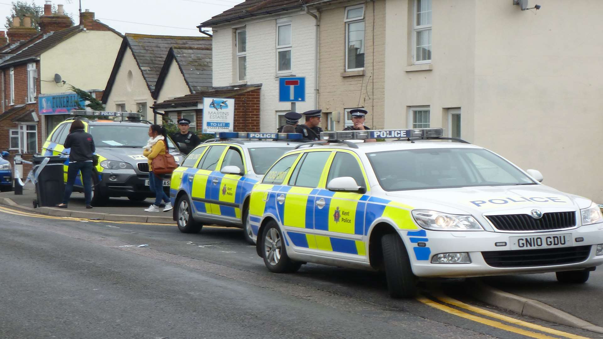 Police descend on Cade Road in South Ashford. Picture: Matt Leclere