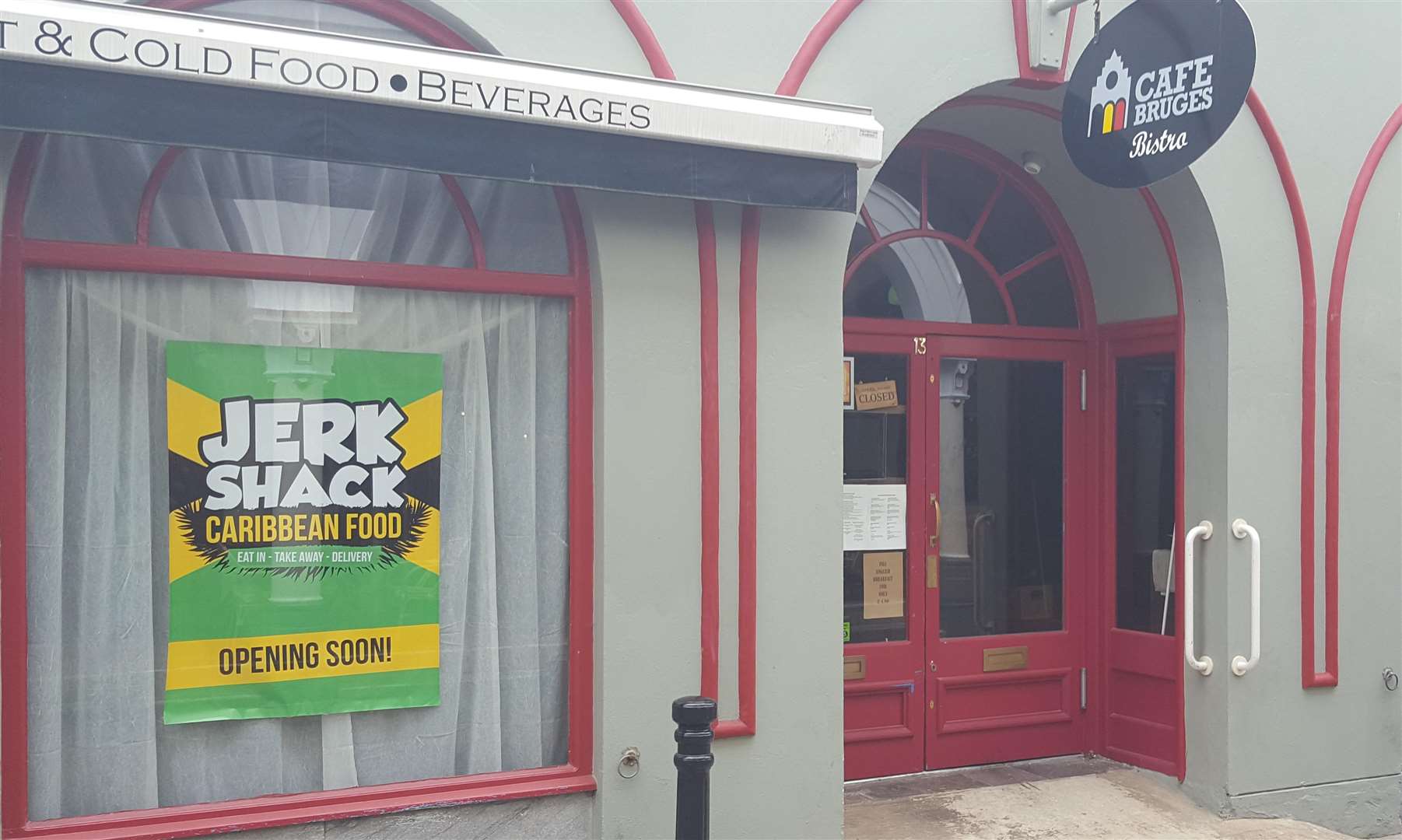 Cafe Bruges has closed to be replaced by Jerk Shack