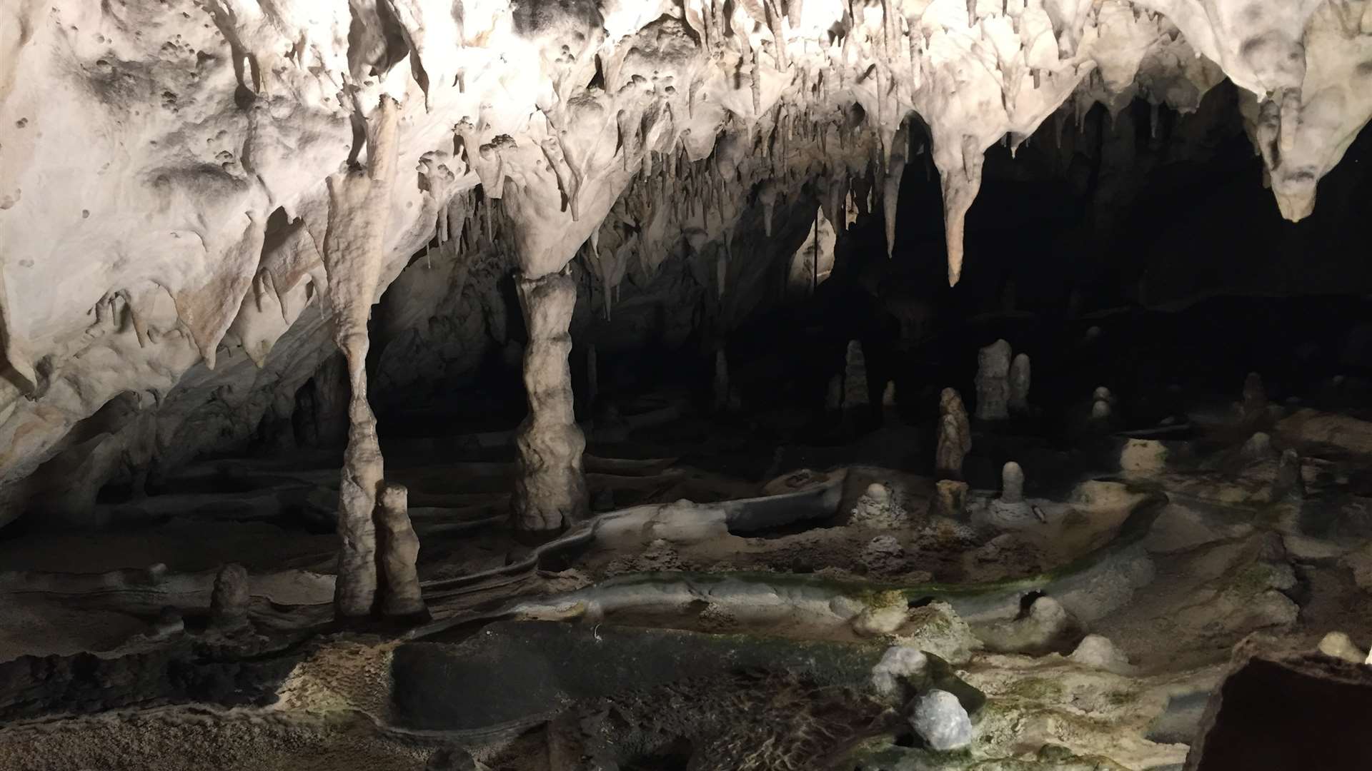 There are stalagmites and stalactites at every corner