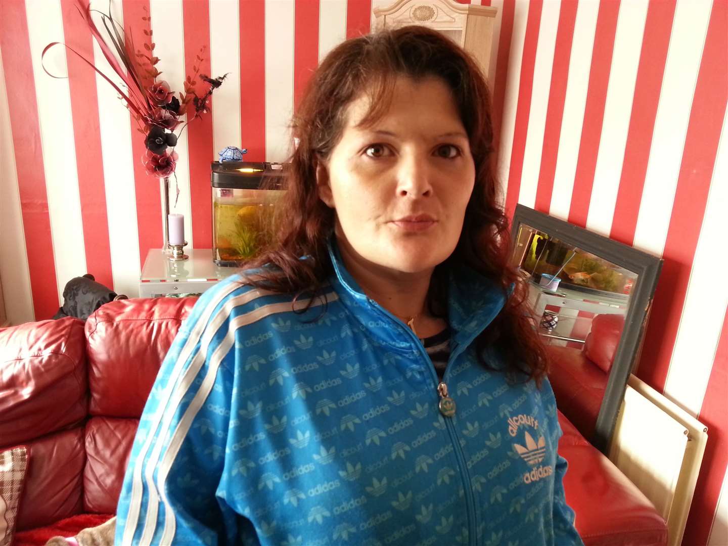Joanne Jones pictured at her mum's Canterbury home in 2014
