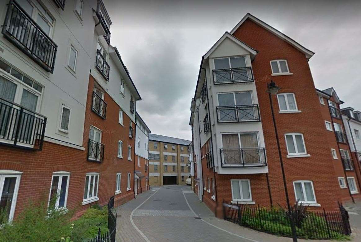 The block of flats is in Drying Shed Lane, Canterbury. Picture: Google Street View