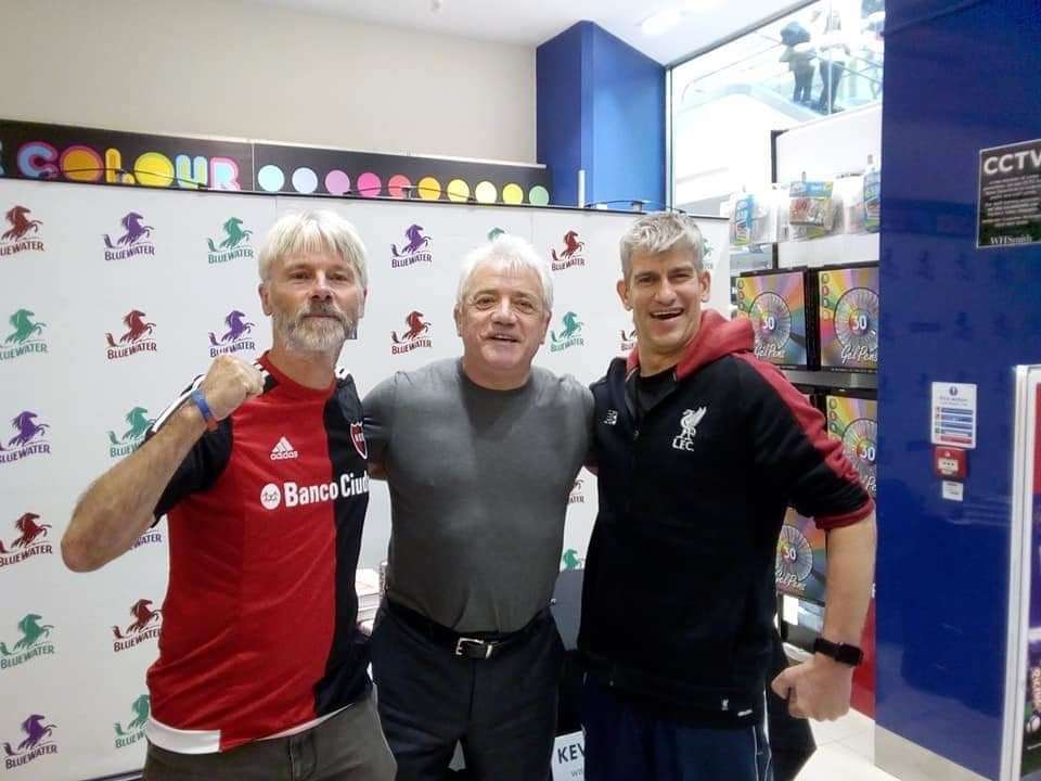 Adrian Pope (left) with Kevin Keegan (centre) and Richard Mason from Cranbrook. Image submitted by Adrian Pope