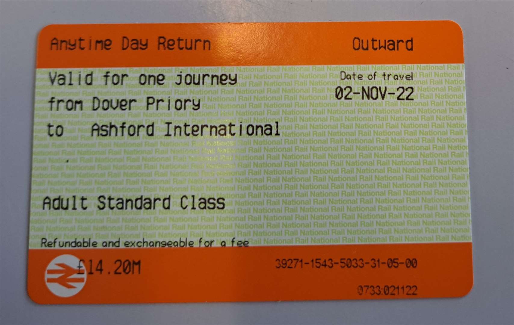 The price of a rush hour return ticket, Dover to Ashford. Picture: Sam Lennon KMG