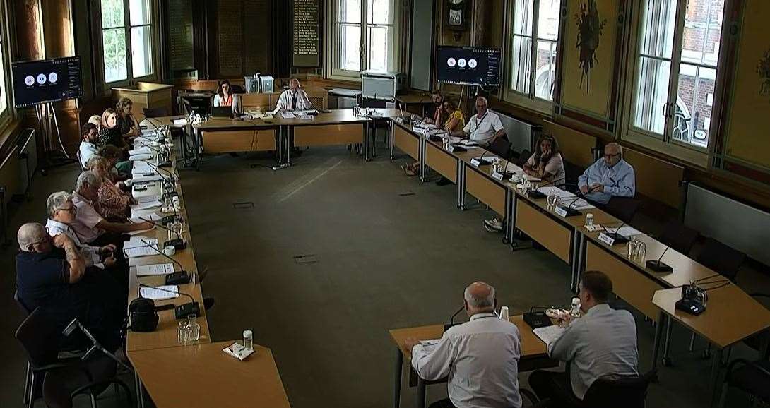 Nu Venture's Norman Kemp and Arriva's Michael Jennings give evidence to the Maidstone Joint Transport Committee