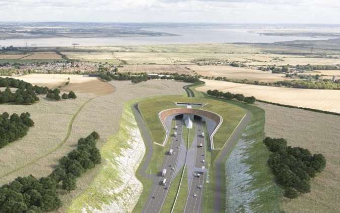 A CGI of the Lower Thames Crossing
