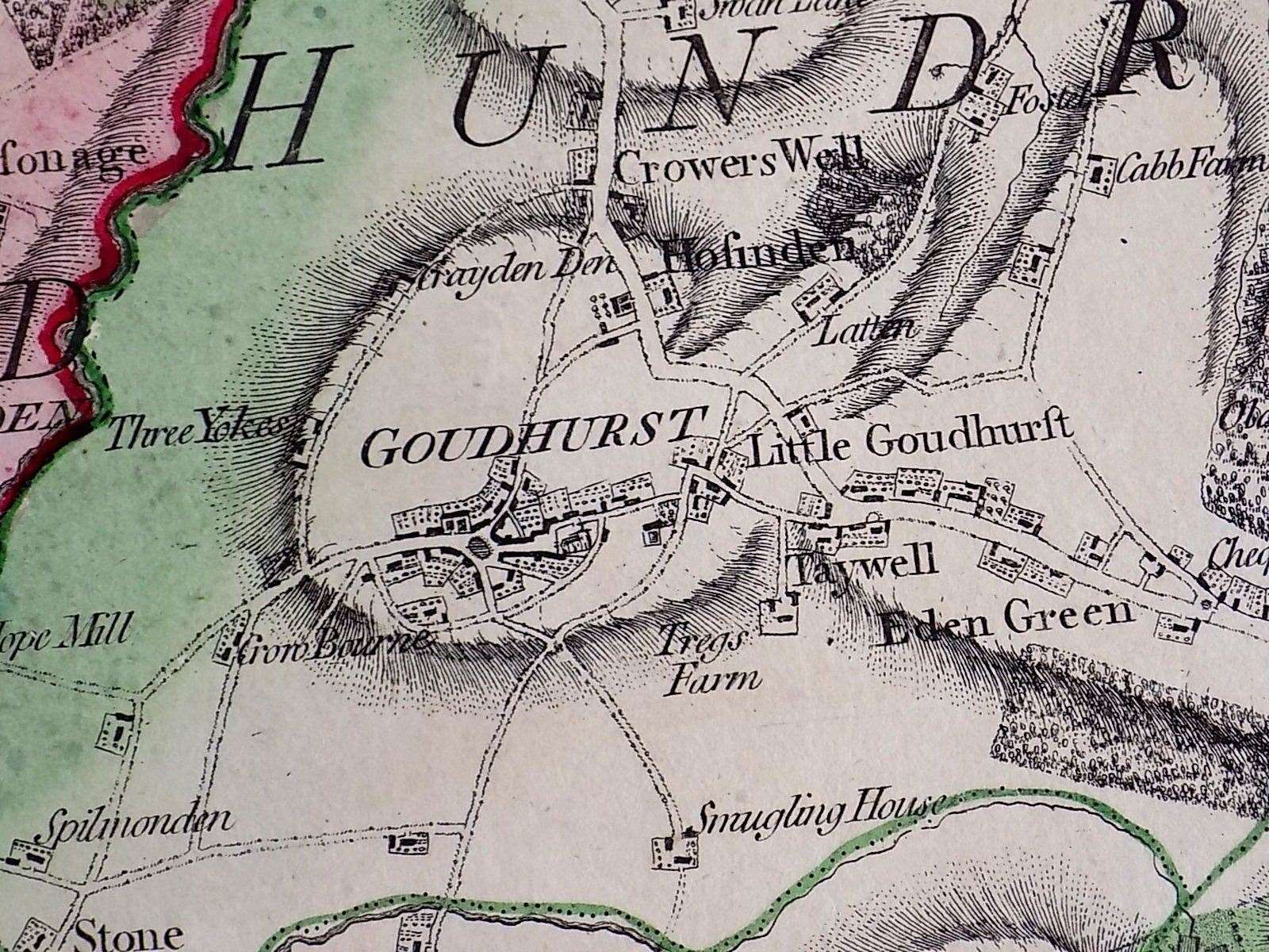 A map of Goudhurst from 1769