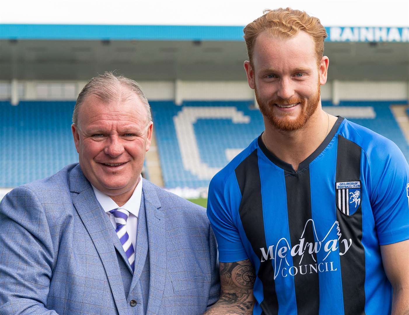 Connor Ogilvie was the first man in the door when Steve Evans was announced as Gillingham manager