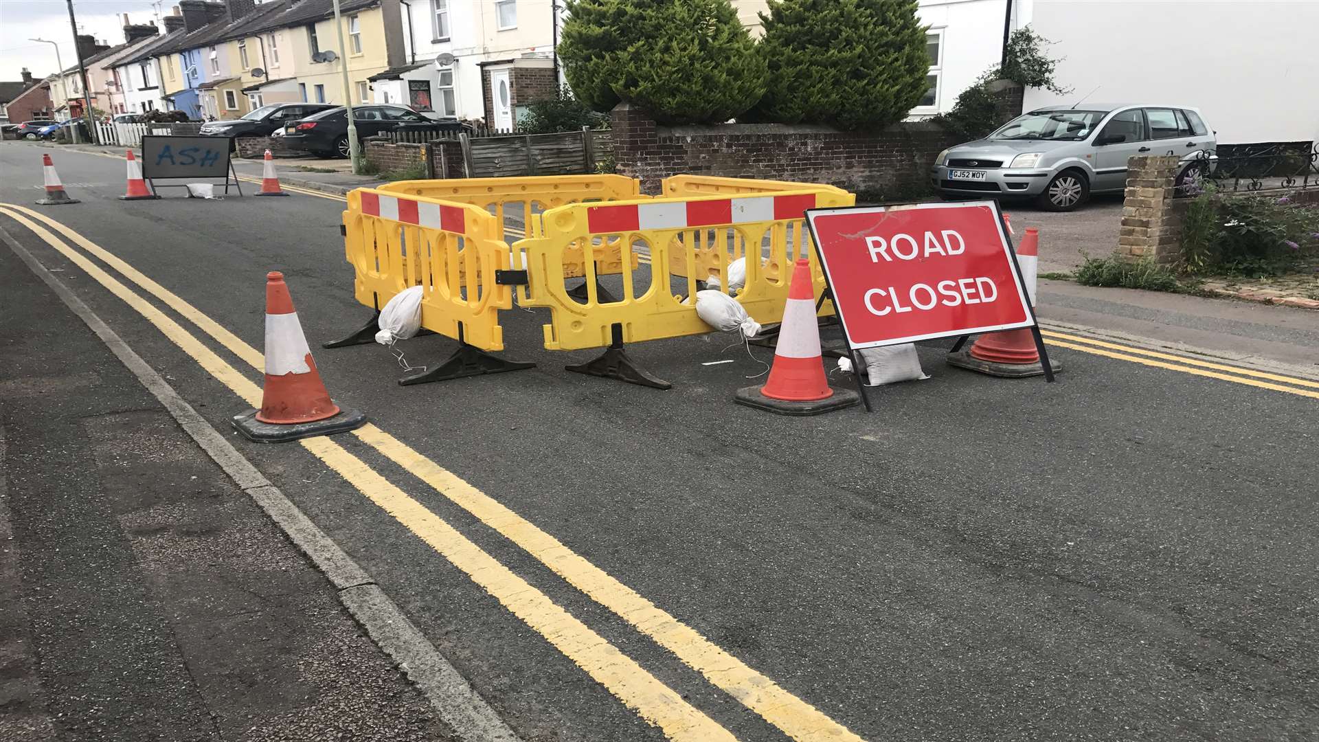 Part of Torrington Lane has been closed due to a sinkhole