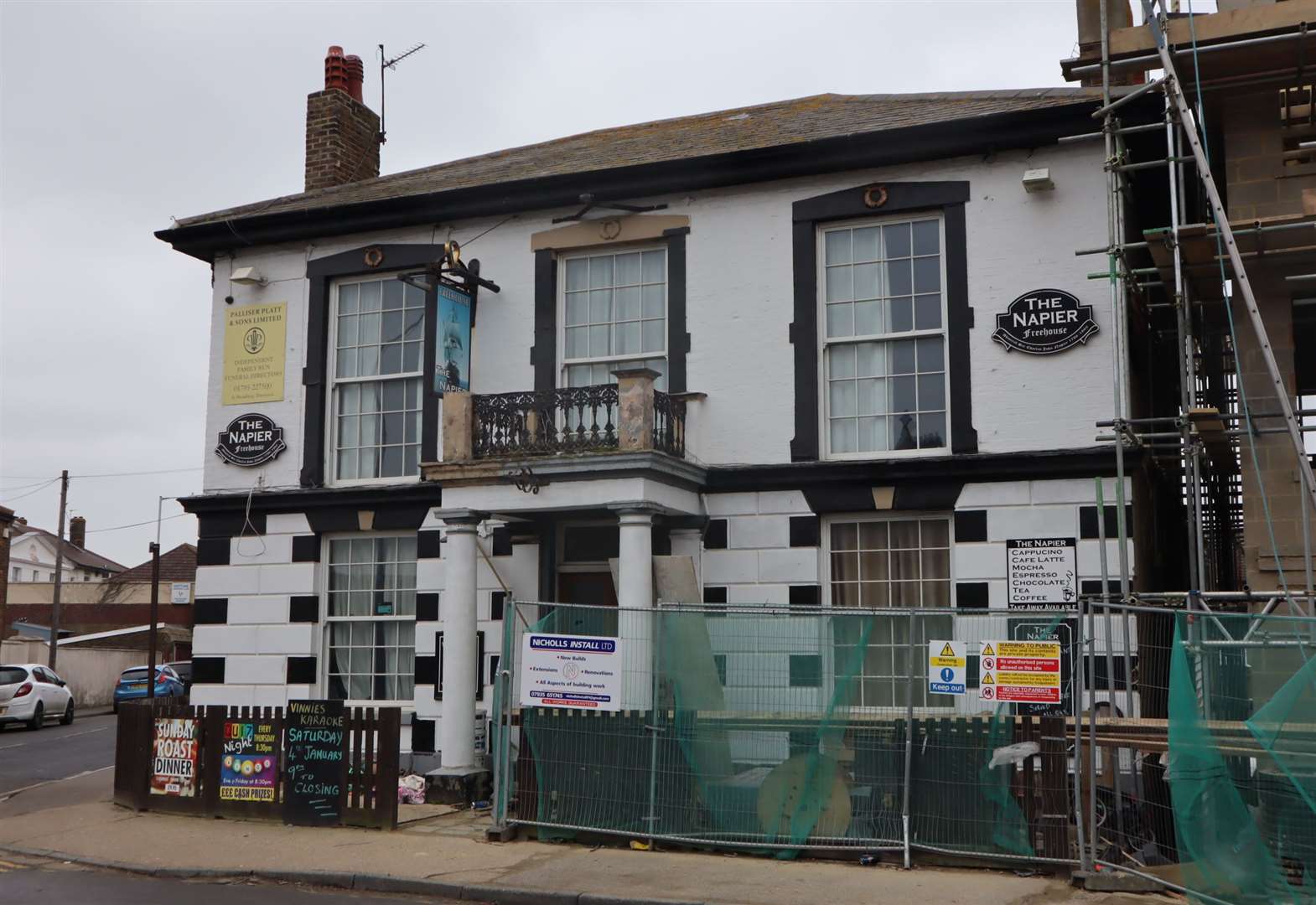 The Napier pub at the junction of Marine Parade and Alma Road, Sheerness