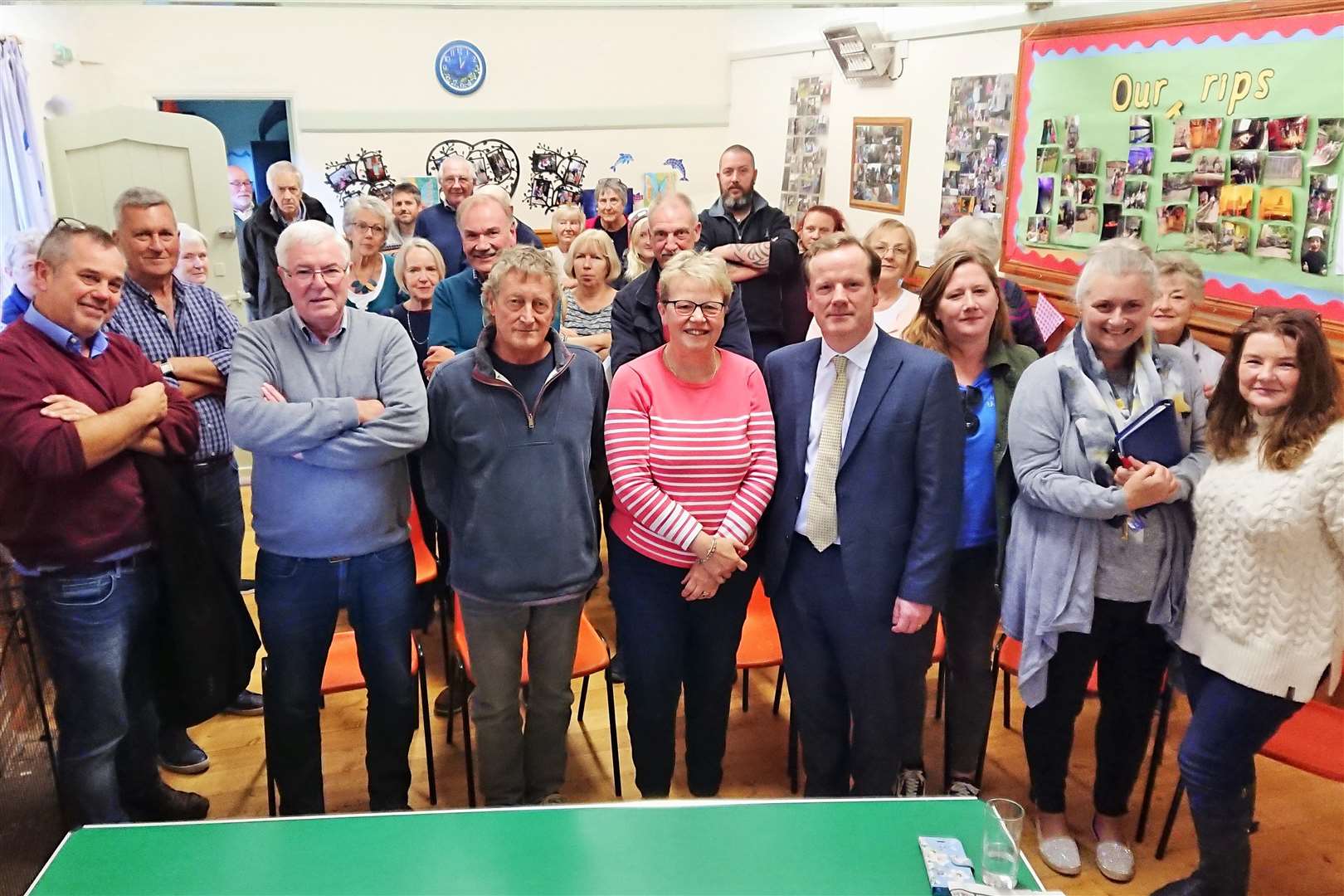 Mr Elphicke in a recent meeting with Nonington residents, over road dangers.Picture: Office of Charlie Elphicke MP