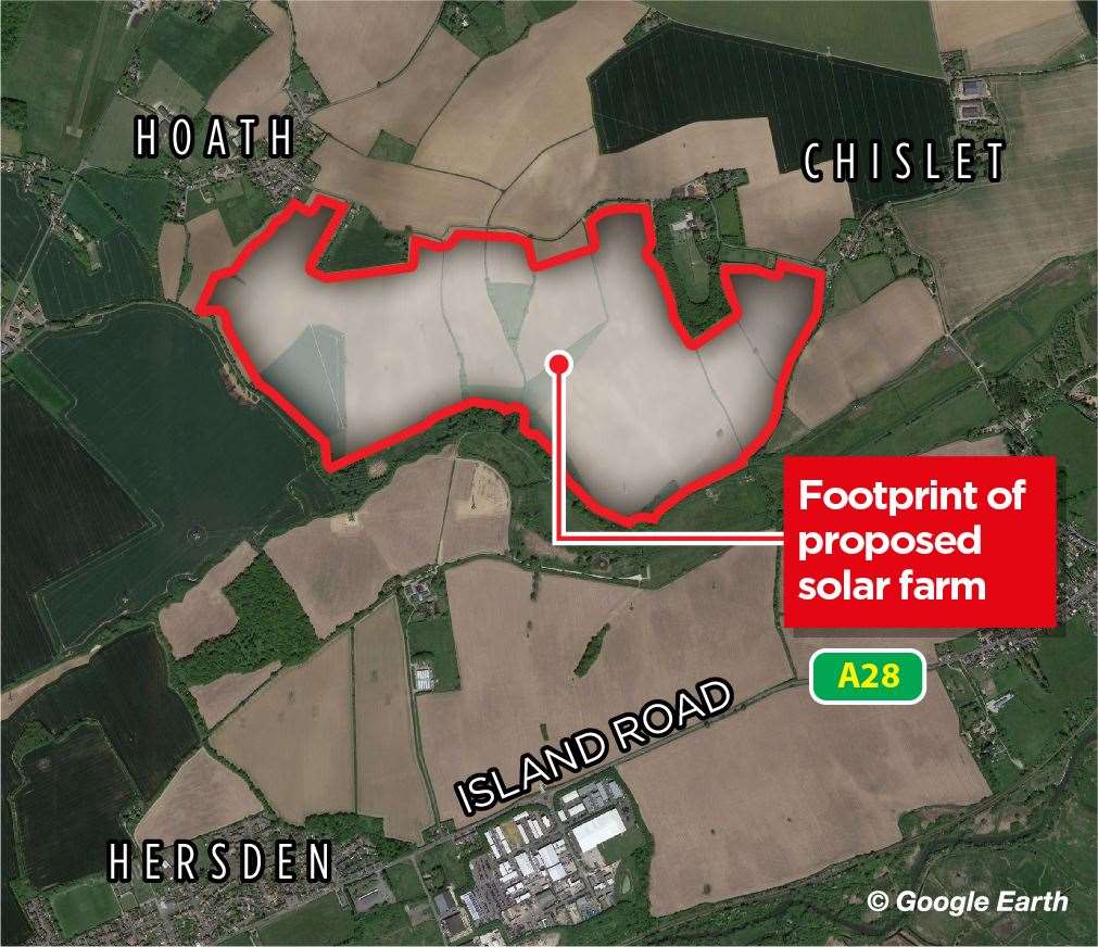 The 250-acre site earmarked in the solar farm scheme