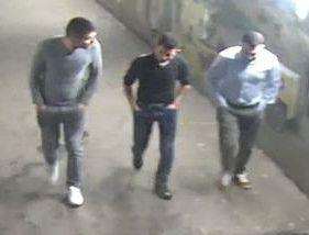 The three men were captured on CCTV before the attack. Picture: Kent Police. (2795422)