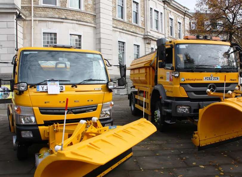Kent has 64 gritters, including five mini gritters for narrow roads. Picture: KCC