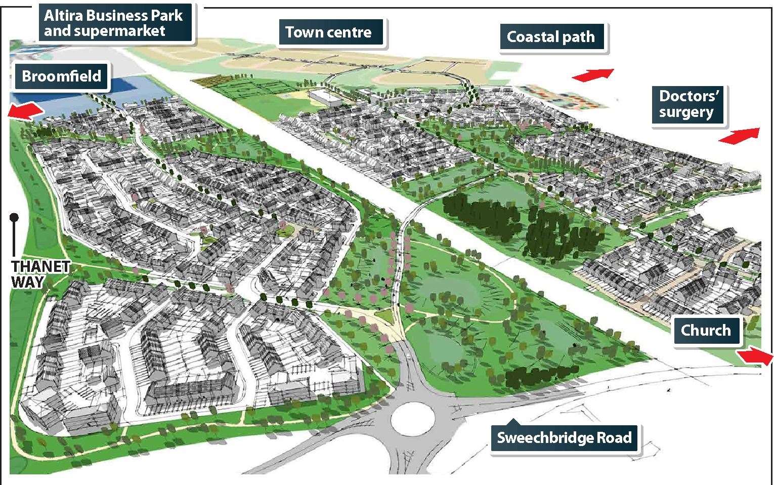 The plans for 900 homes near Herne Bay