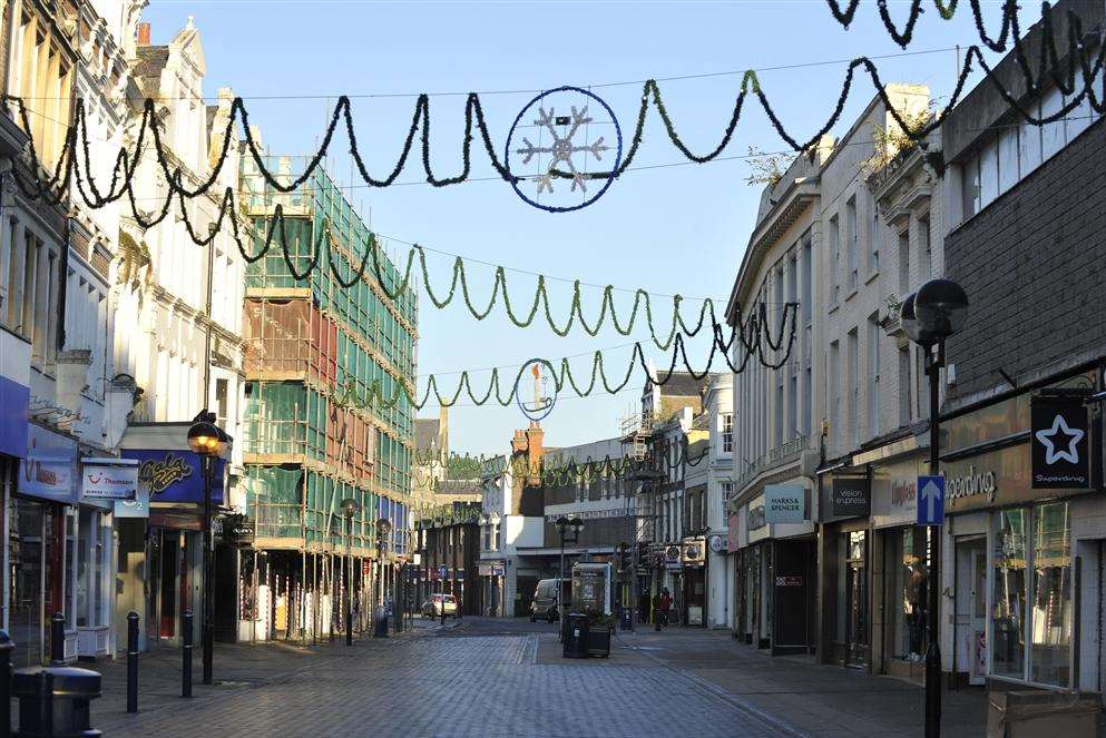 Dover's Christmas lights in place already!