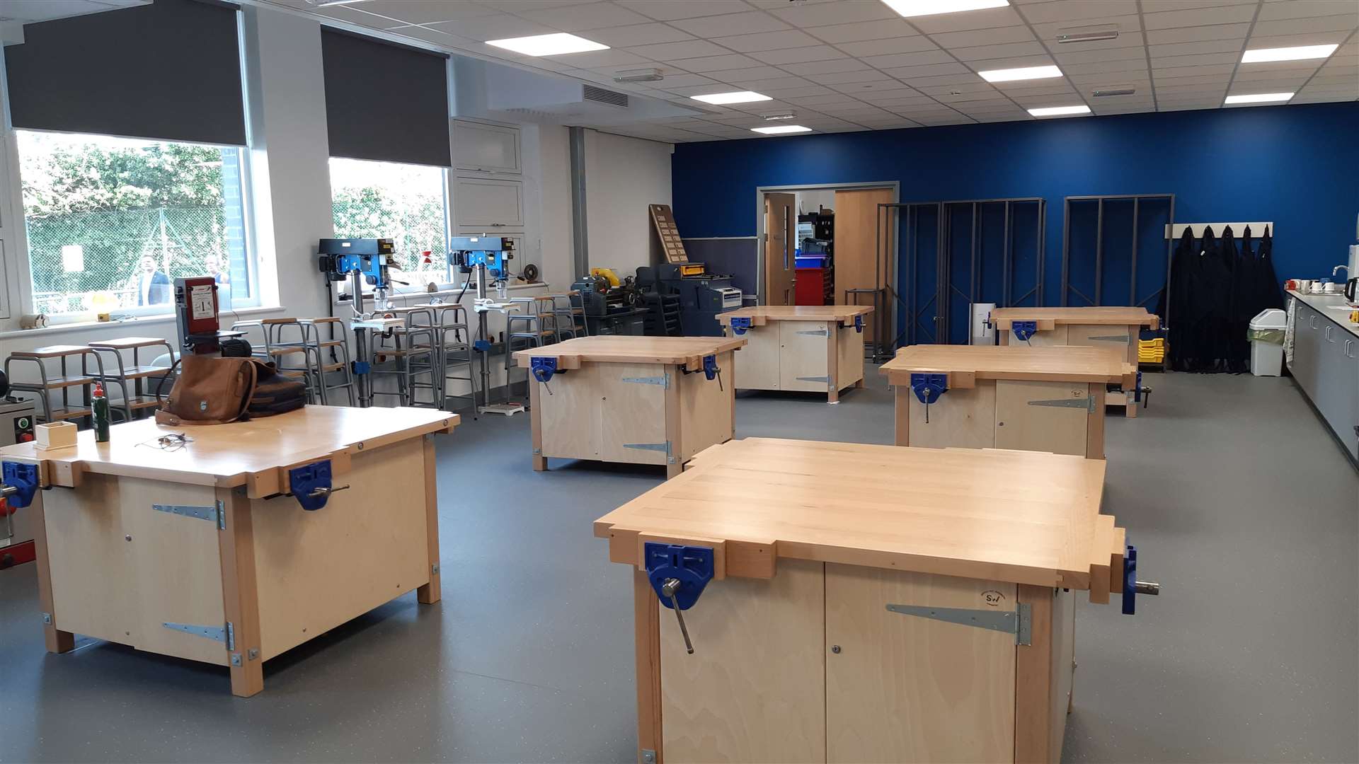 The new woodwork hall at the grammar school