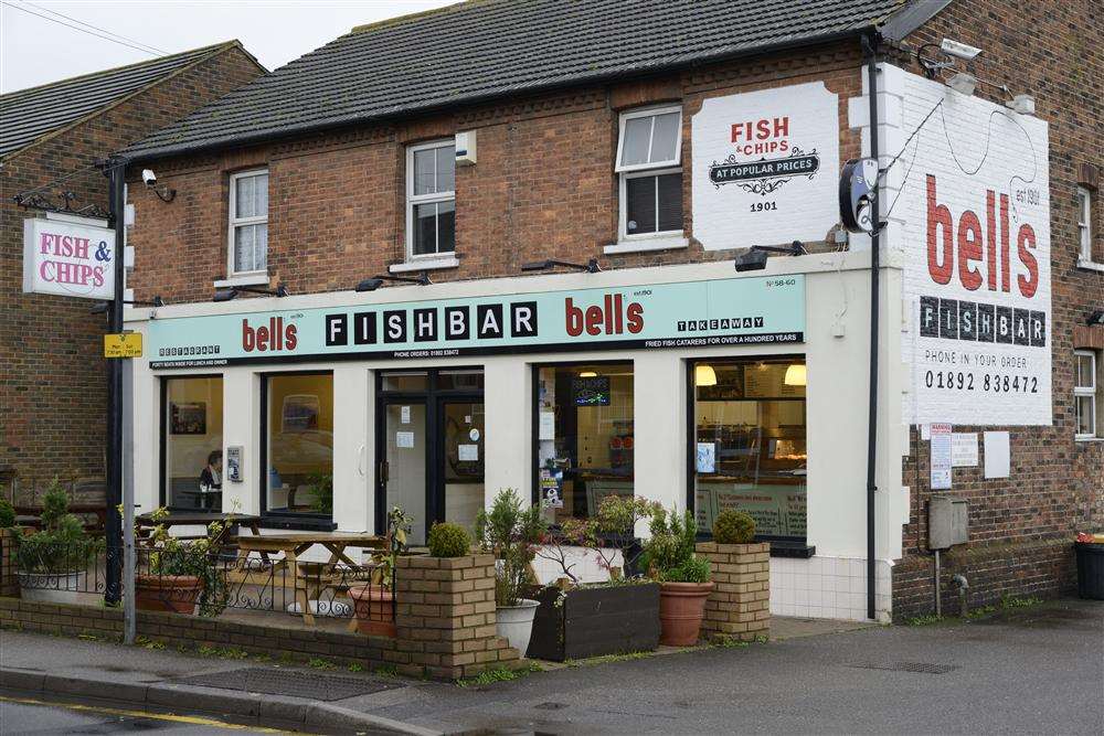 Bells Fish Bar in Paddock Wood.