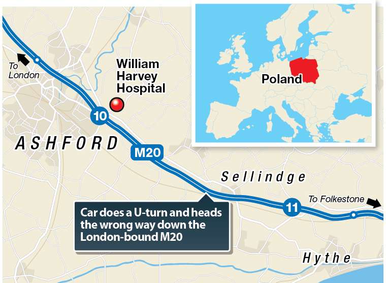 Stopko had been on a 50-hour trip from Poland when he performed a bizarre U-turn on the M20