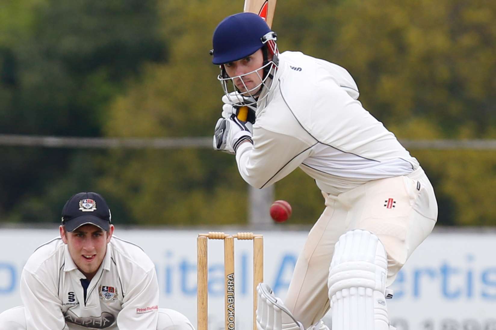 The Mote's overseas player Louis Cameron at the crease against Gravesend last week Picture: Matthew Walker