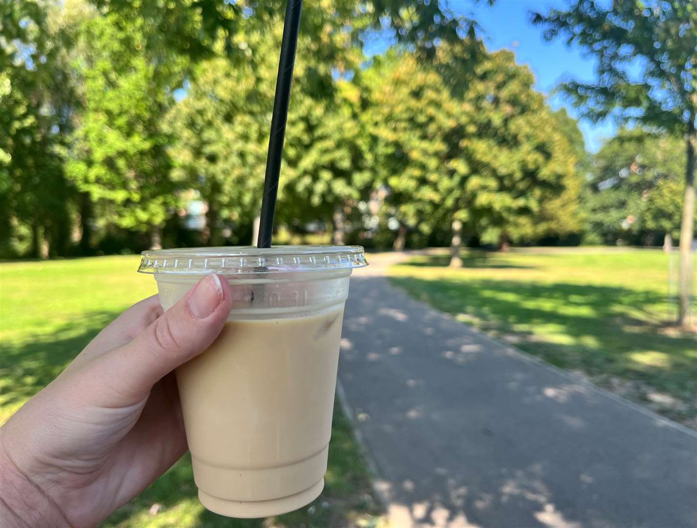 An iced latte from the cafe on this warm afternoon was delightful